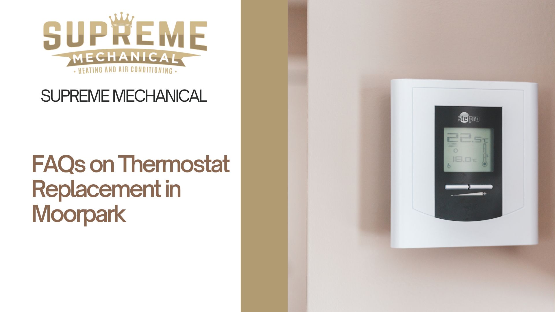 thermostat replacement near Moorpark 5- Supreme Mechanical