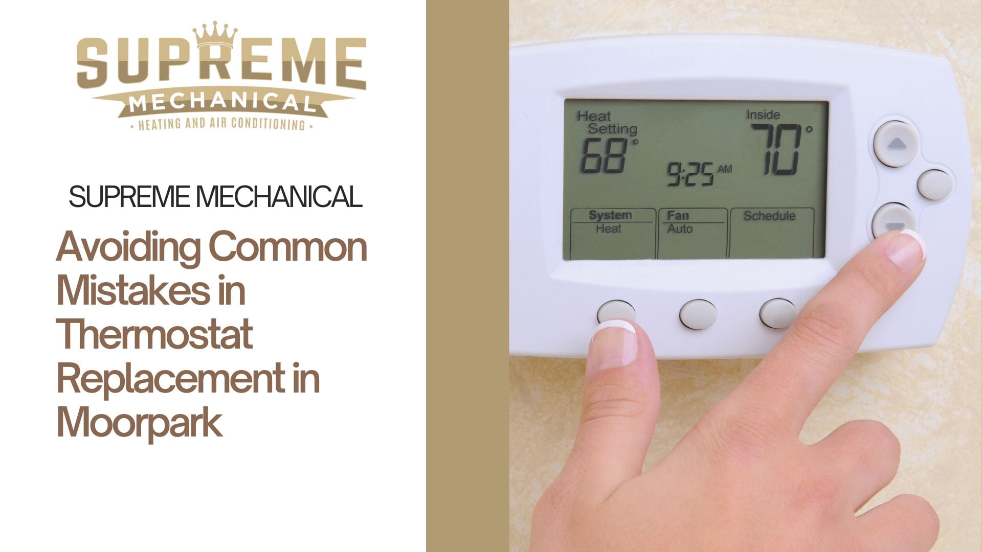 thermostat replacement near Moorpark 6- Supreme Mechanical